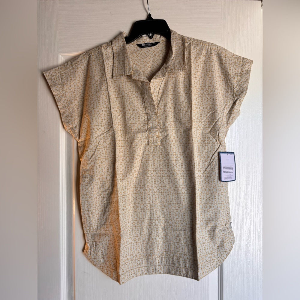 Outdoor Research NWT Sanjay ShortSleeve Sun Shirt Beeswax yellow women’s medium